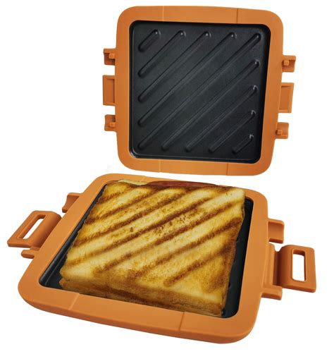 Microwave toastie machine  Colour: Orange; Material: SPS Metal, Silicone & Aluminium; Package Dimensions (HxWxD): 17